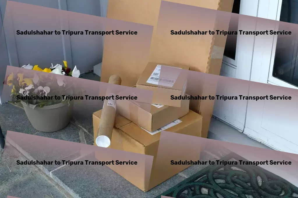 Sadulshahar to Tripura Transport Large item freight services